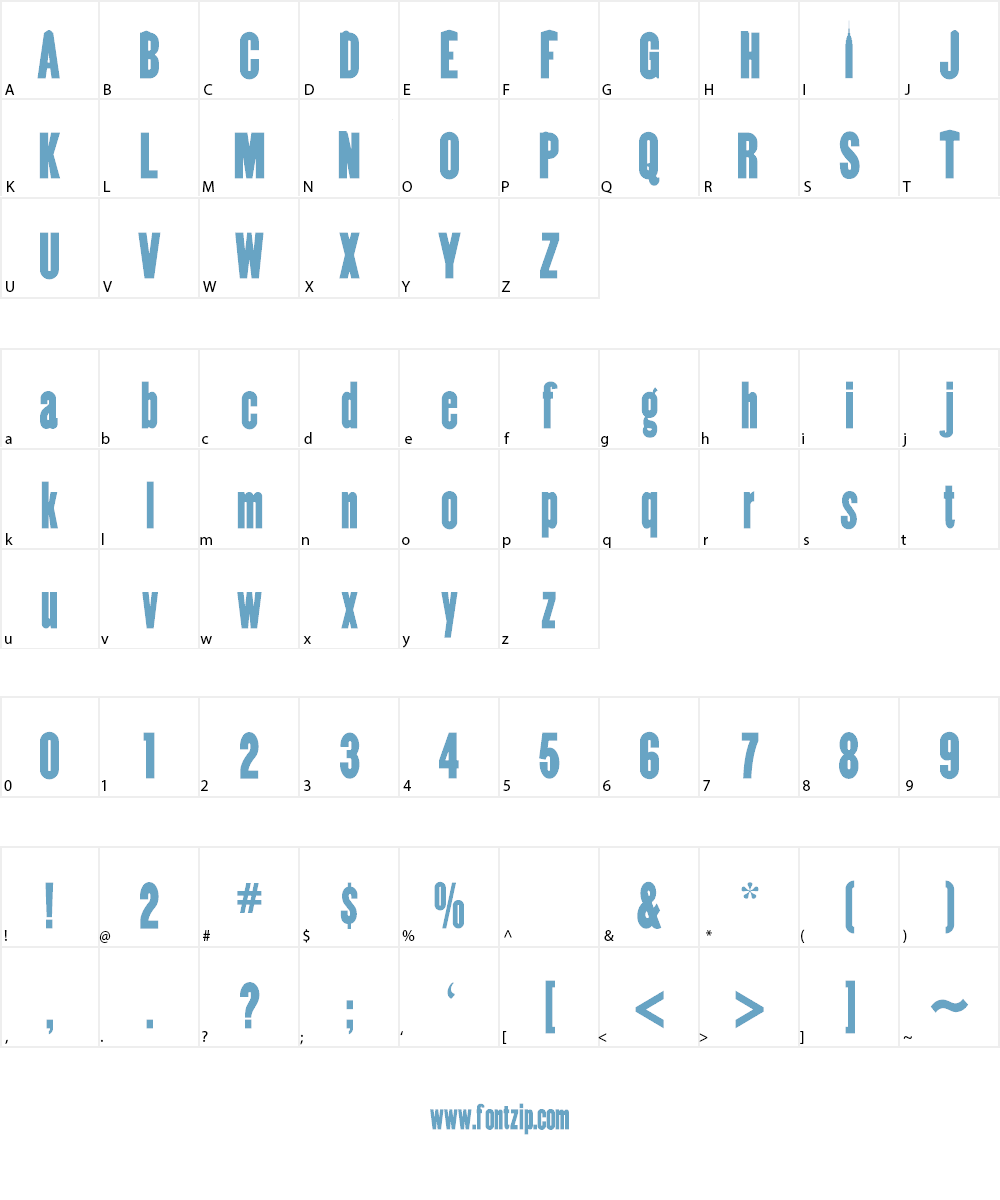 JESSIE Normal Font Character
